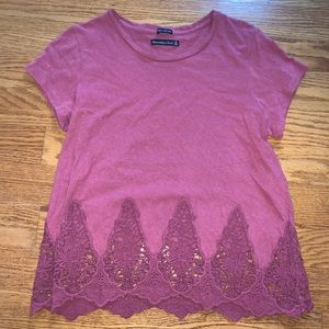 abercrombie & fitch lace design top